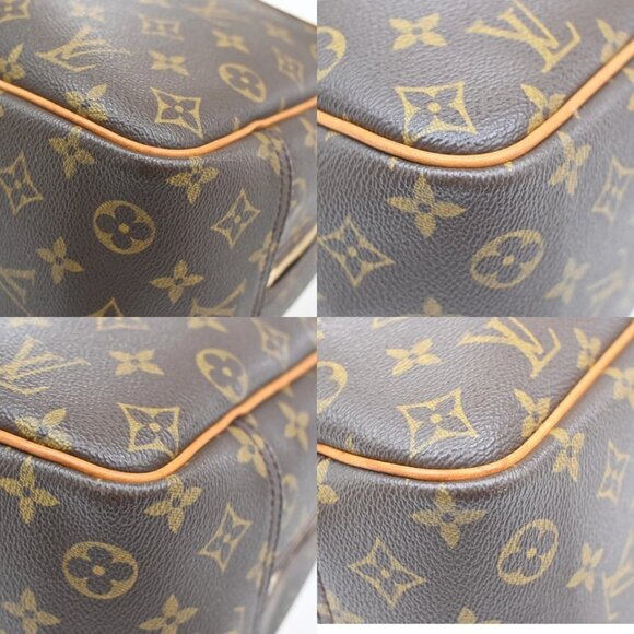 LOUIS VUITTON LV Logo Deauville Hand Bag Monogram Leather Brown 398-082825 - Picture 7 of 16